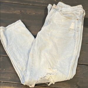 Stylish Light Blue Distressed Women Jeans
